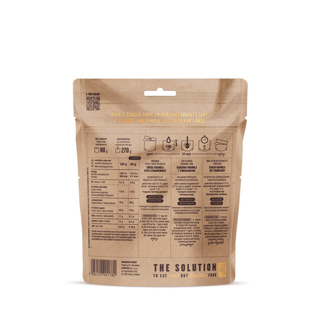 Kakao Granola mit Erdbeeren